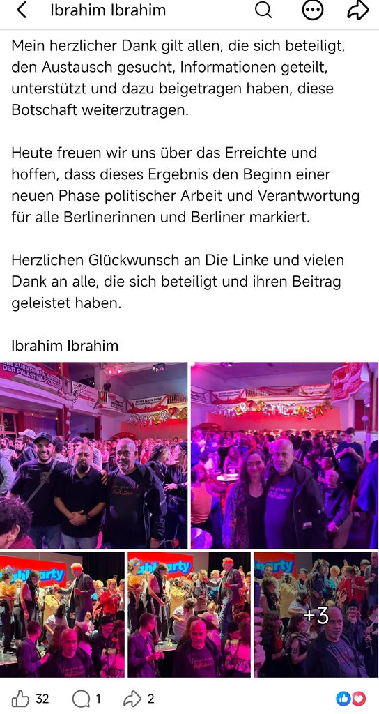 Screenshot facebook von Ibrahim Ibrahim